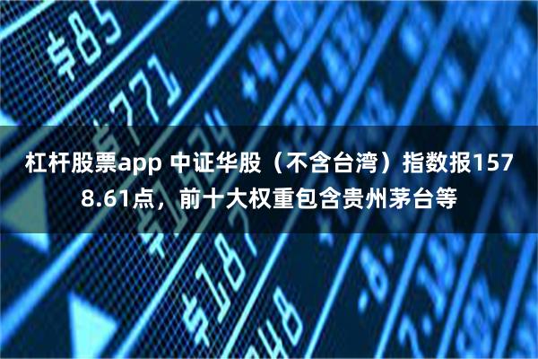 杠杆股票app 中证华股（不含台湾）指数报1578.61点，前十大权重包含贵州茅台等