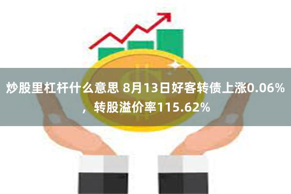 炒股里杠杆什么意思 8月13日好客转债上涨0.06%，转股溢价率115.62%