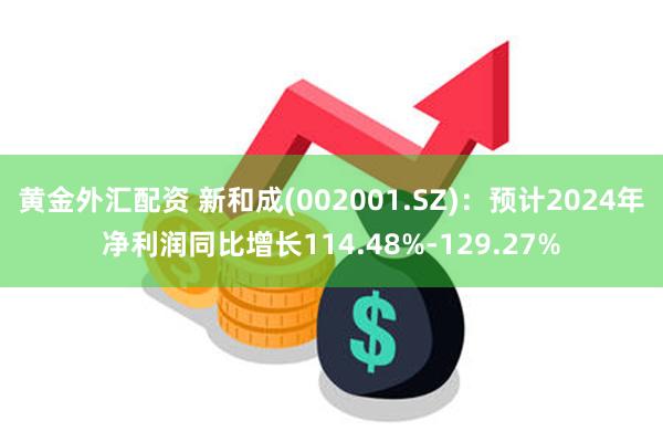 黄金外汇配资 新和成(002001.SZ)：预计2024年净利润同比增长114.48%-129.27%